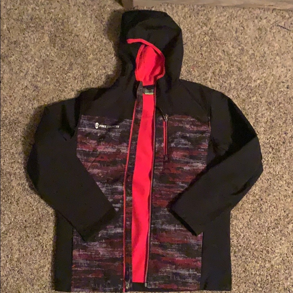 Black and red teen boy jacket